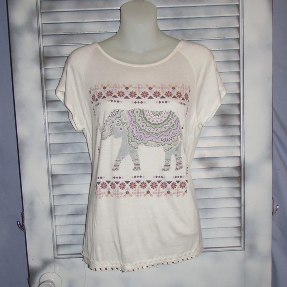 NeonSky Tops - Neon Sky open back med yoga elephant supersoft top